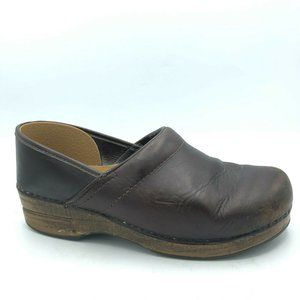 Dansko Womens Brown Comfort Clog Shoes Size 10.5
